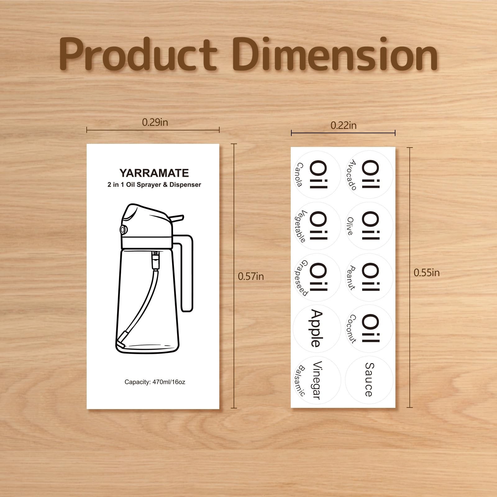 20 Labels for Oil Dispenser & Installation Guide, Stickers for Olive Oil, Sau... gallery