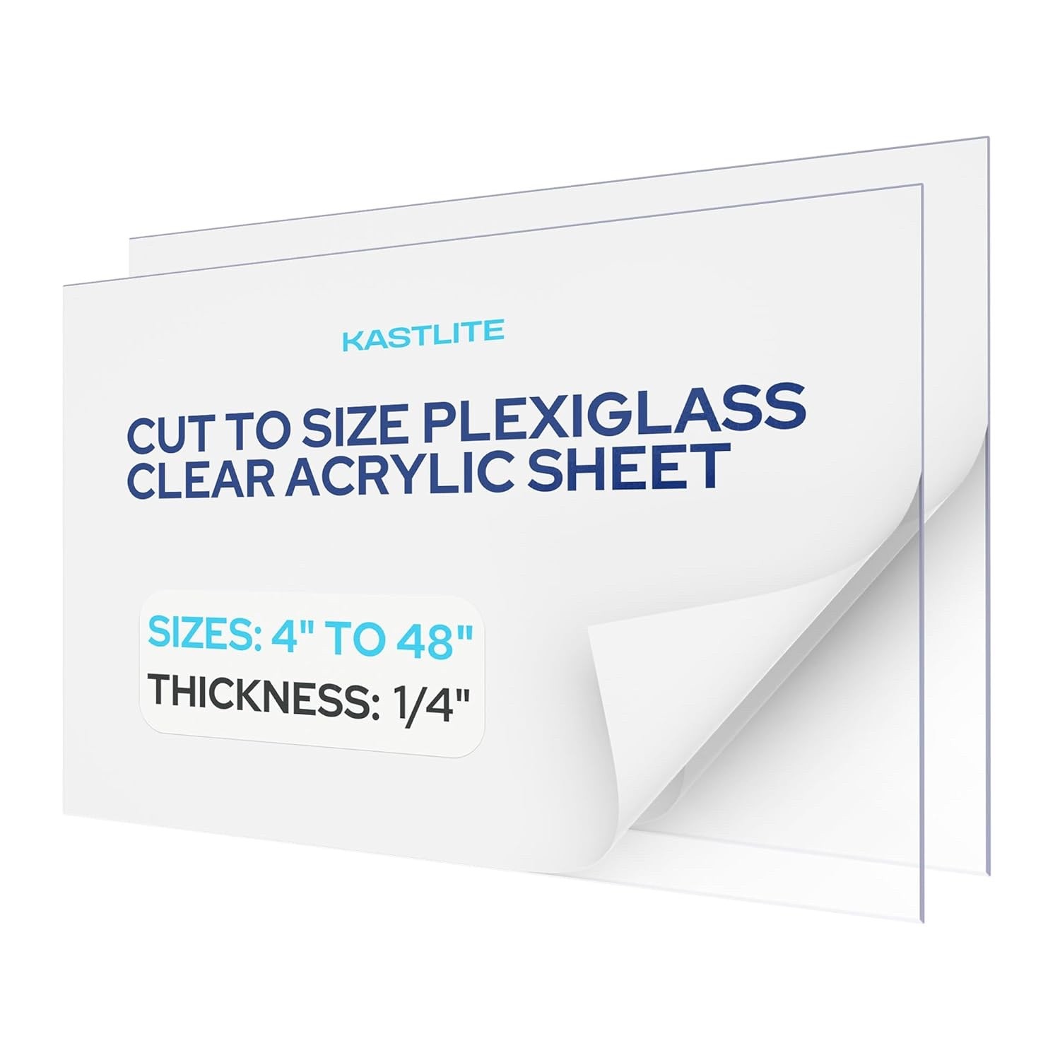 KASTLITE 1/4" Thick Cut to Size Clear Acrylic Plexiglass Sheets gallery