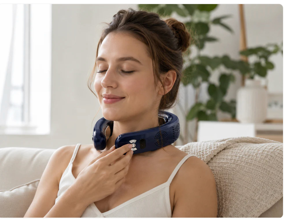 Personal Air Conditioner 6000mAh Neck Fan Rechargeable 3-Speed Portable Neck Fan gallery