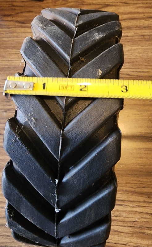 Zero Pressure Wheel Assembly 10" x 3" Solid Rubber Tire "V" Snow Tread .75 ID gallery