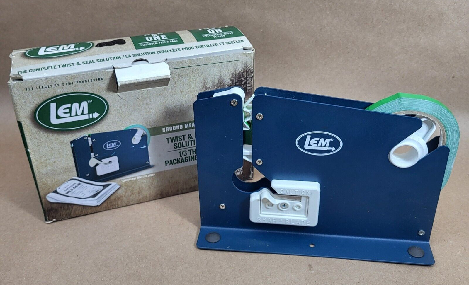 LEM Products Ground Meat Packaging System Twist & Seal Solution - Blue gallery