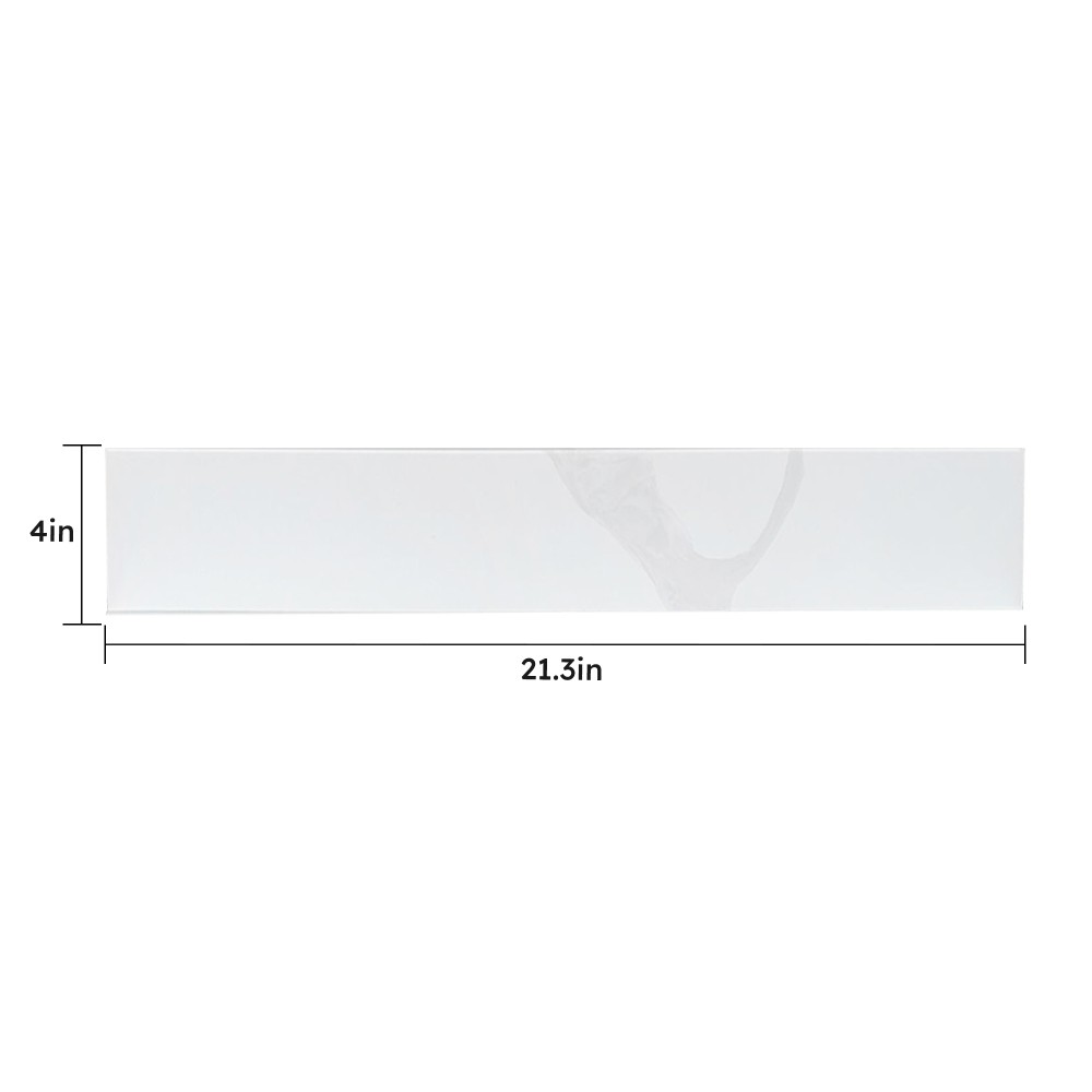 Calacatta White Quartz Side Splash for Bathroom Vanity, 22x4 Inch, Waterproof gallery
