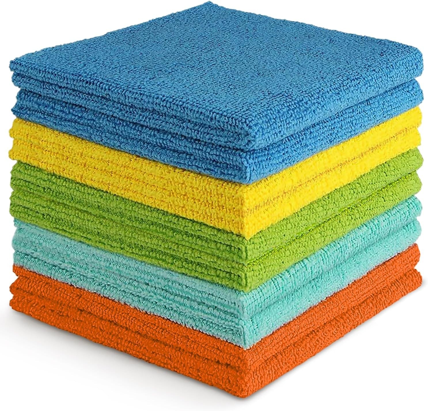 10-100 PACK | Microfiber Cleaning Cloth | Soft Absorbent Towels 12x12 AIDEA gallery