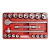 21 PC 3/4 in Drive Socket Wrench Set 12-Point METRIC Ratchet Extension Bar gallery