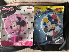 Disney Junior Mickey & Minnie Mouse LED Wall Plug Night Light. NEW
