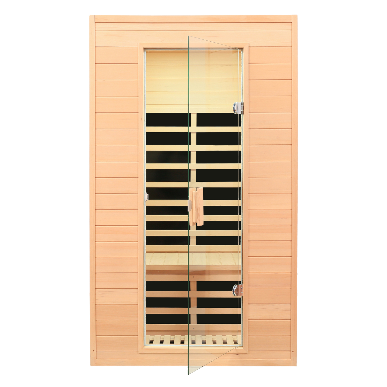 2 Persons Indoor Far Infrared Sauna Room Hemlock Wood Personal Sauna Detox 1500W gallery