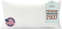 Premium Polyester Throw Pillow Insert – 21×37 – Ultra Soft Large Rectangle Throw