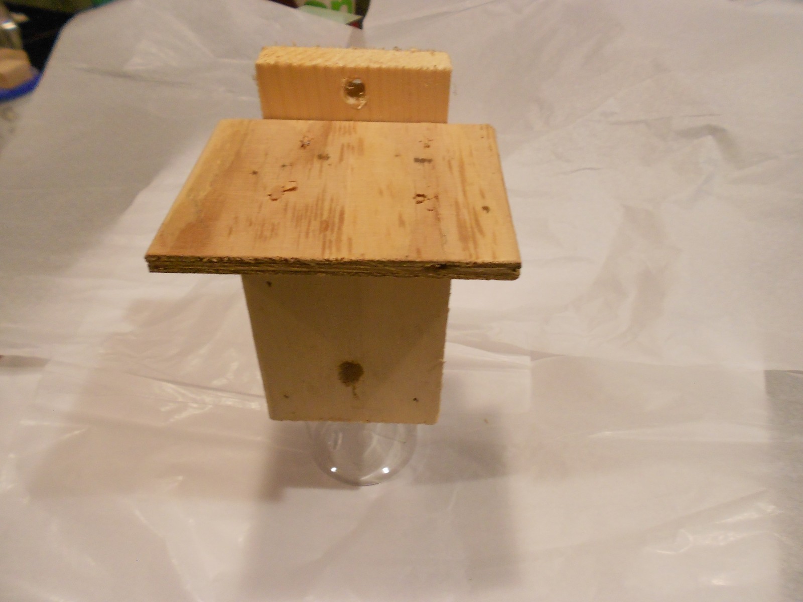 HANDMADE CARPENTER BEE TRAP WITH JAR gallery
