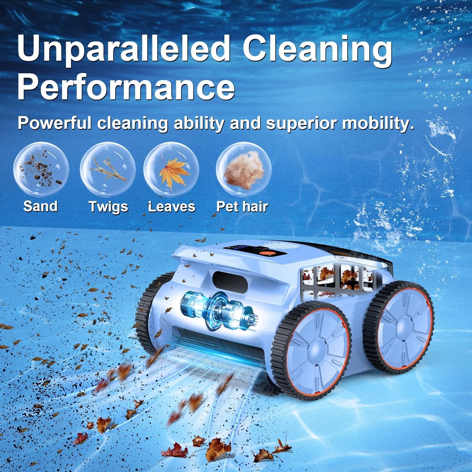 Robotic Pool Vacuum Inground Smart Navigation 150 Mins gallery