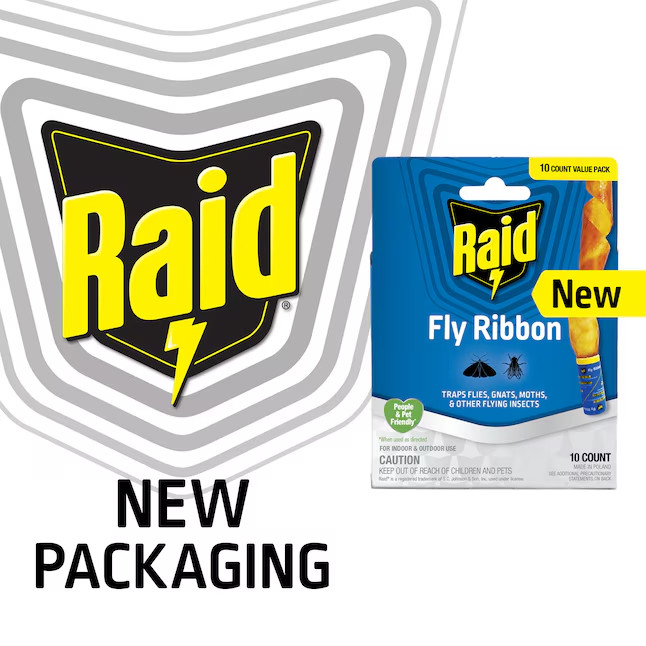Raid Fly Ribbon Trap 10 Count Indoor/Outdoor Glue Glue Insect Trap 10 -Pack gallery