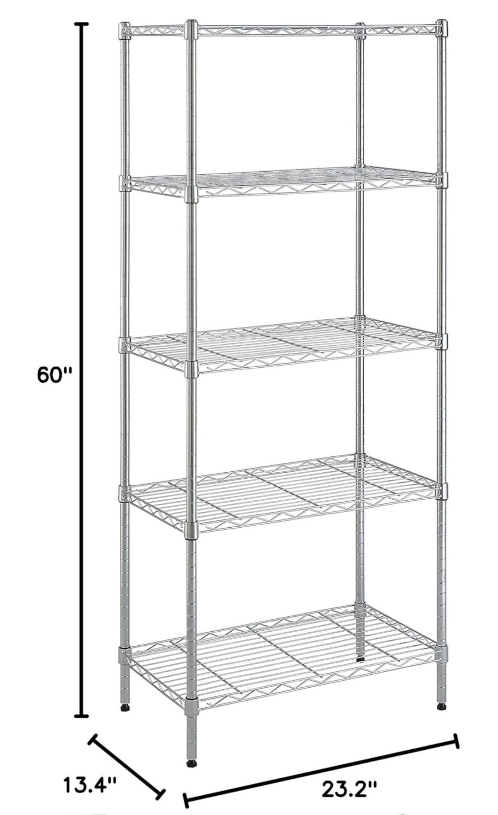 4-Shelf Adjustable Storage Shelving Unit For Garage, Steel Wire, 200 Pound Load gallery