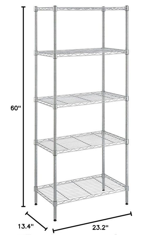 4-Shelf Adjustable Storage Shelving Unit For Garage, Steel Wire, 200 Pound Load gallery