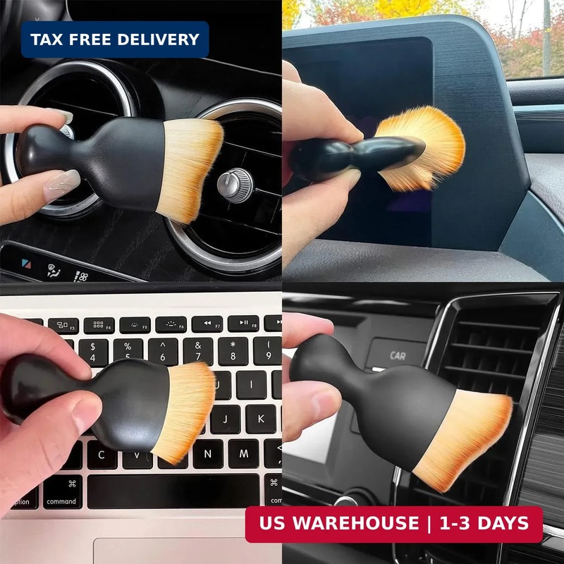 QUAAM 3PCS Car Interior Cleaning Tool, Car Cleaning Brush Interior Dust Collecto gallery