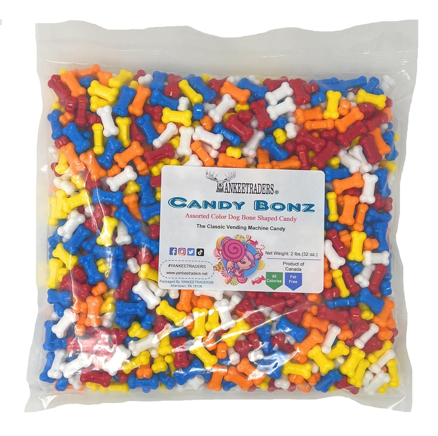 Candy Bonz, Assorted Dog Bone Shaped Candy 3, 2 lb bags (6 lbs) ~ YANKEETRADERS® gallery