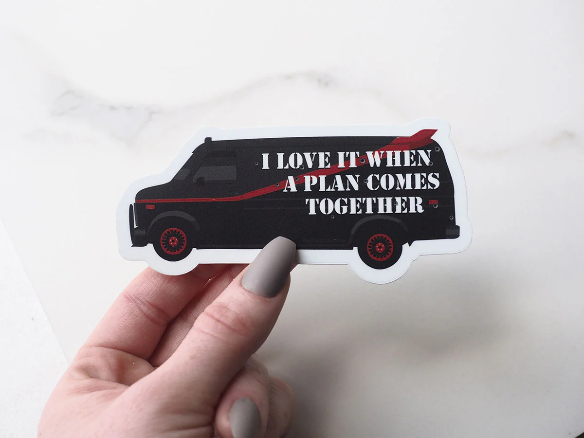 A Team Van TV Quote Sticker gallery