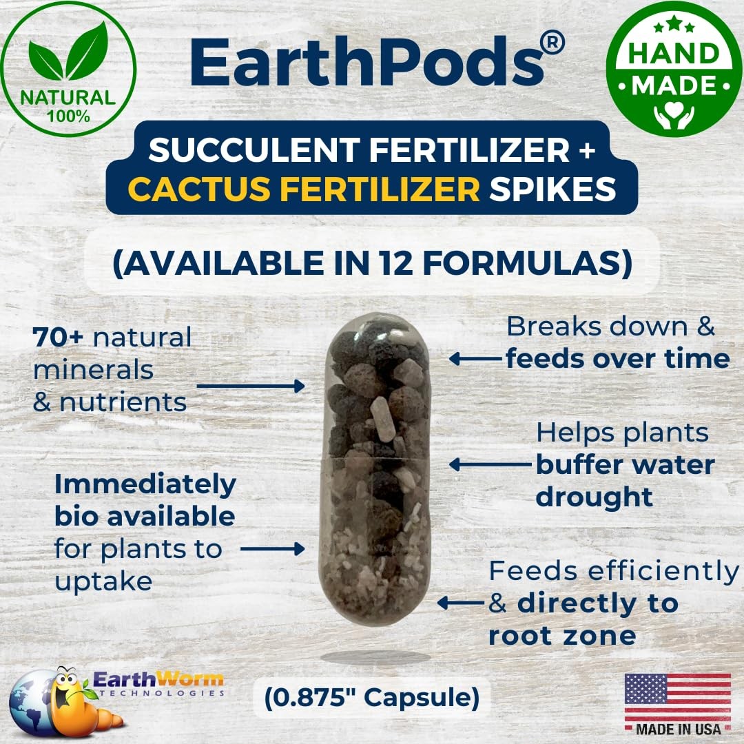 Organic Succulent & Cactus Fertilizer Spikes – 100 Plant Food Capsules gallery