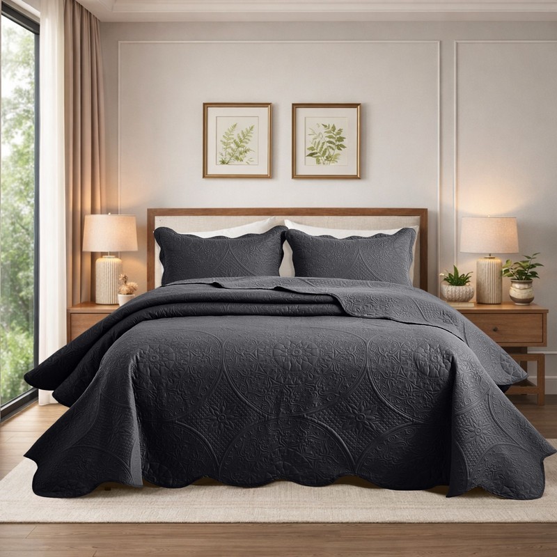 Premium Quality Bedspread Durable Reversible Coverlet With Pillow Shams Queen gallery