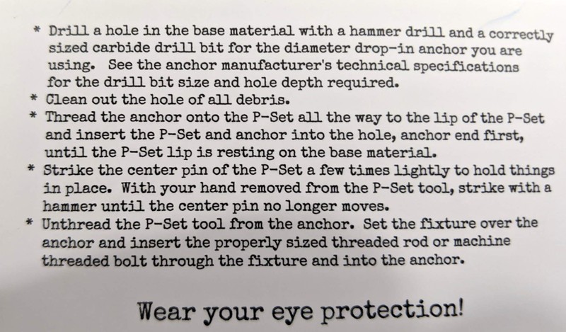 - P38OH 3/8" Drop-in Anchor Setting Tool gallery