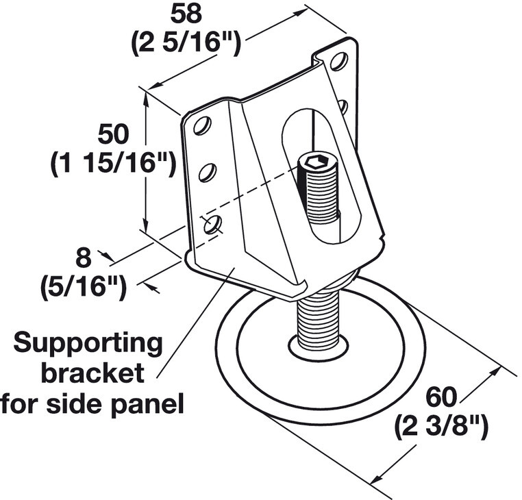 4 PACK-200Lb. Capacity Heavy-Duty Adjustable Furniture Leg Leveler Foot Brackets gallery