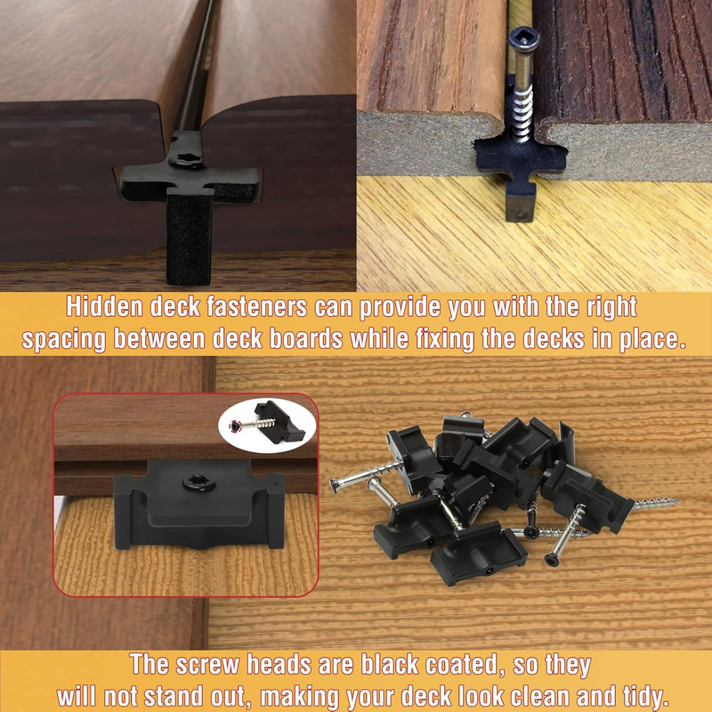 Universal Hidden Deck Fasteners with Stainless Steel Screws, 90 per Box gallery