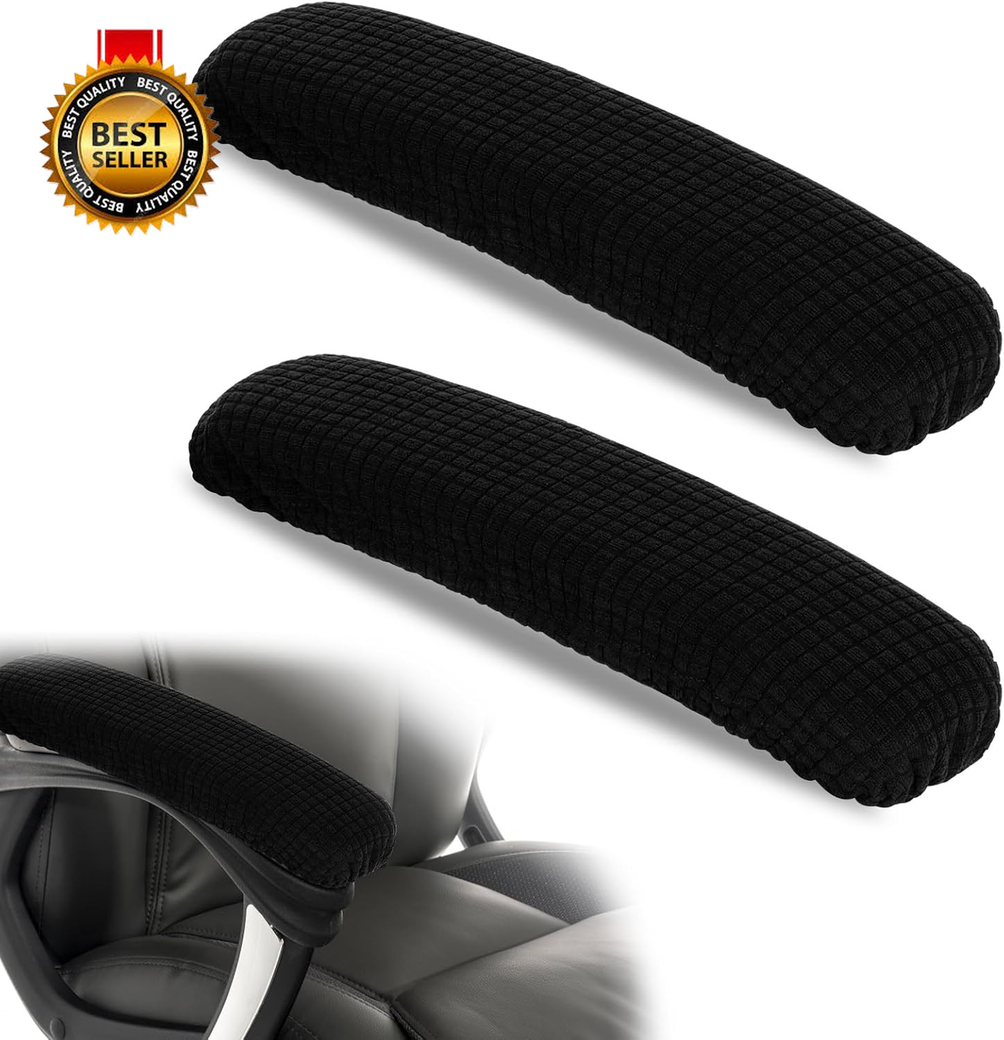 2PCS Office Chair Arm Covers Polyester Removable Machine Washable Chair Arm Pad gallery