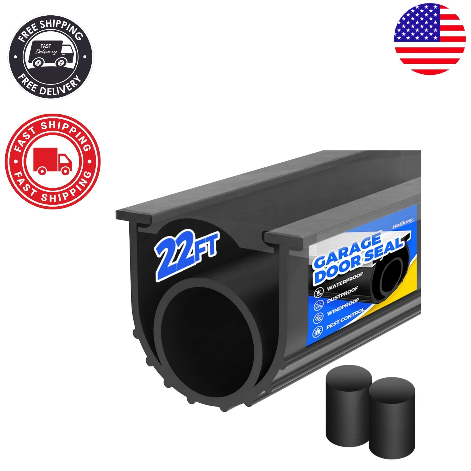 High-Quality Rubber Garage Door Weather Seal - 22ft Length for Ultimate Defense gallery