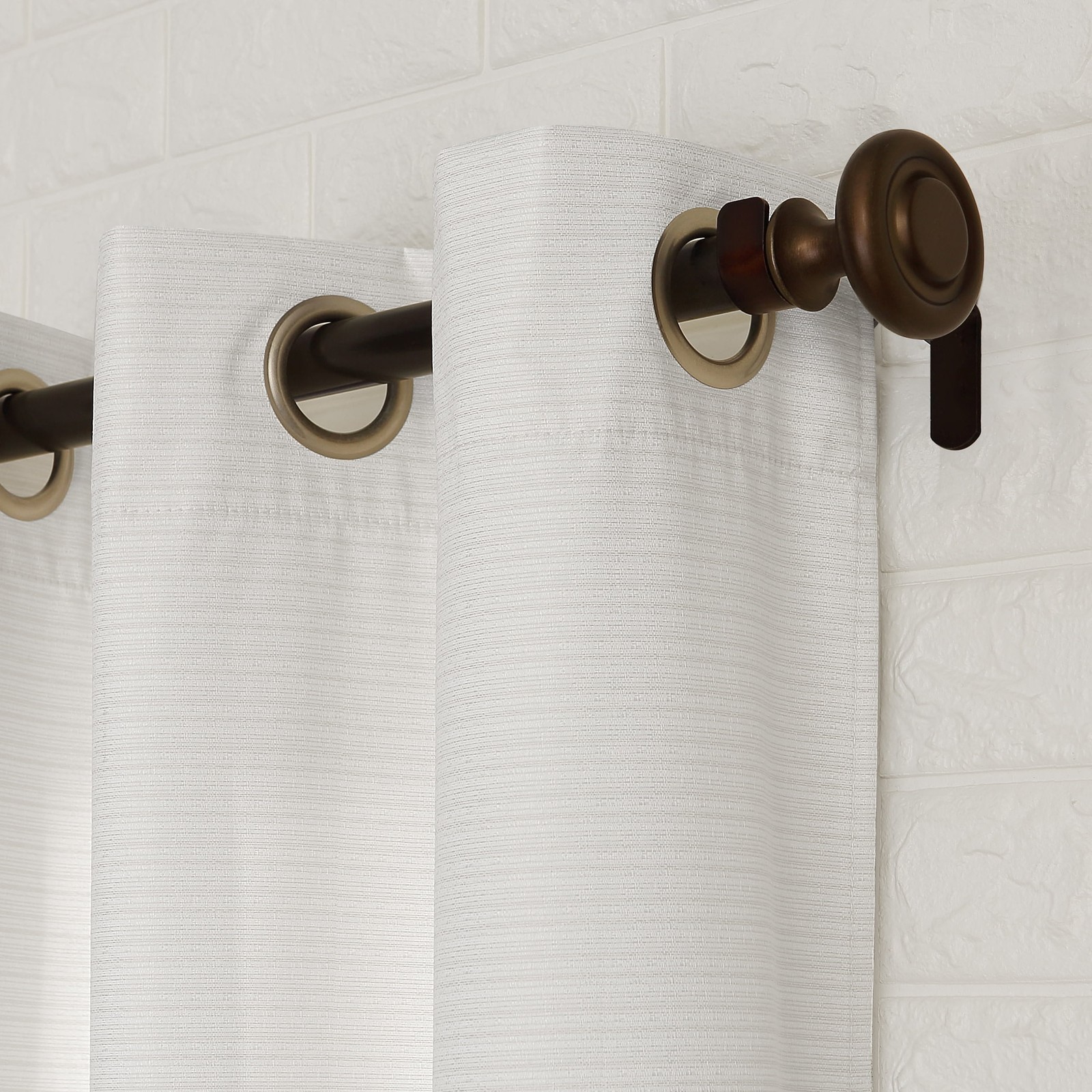 2-Piece Textured Thermal Insulated Room Darkening Grommet Curtain Panel Pair gallery