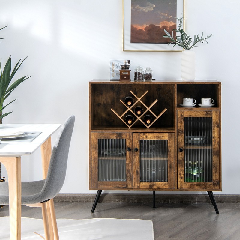 Industrial Buffet Sideboard Kitchen Serving Cupboard with Adjustable Shelves gallery