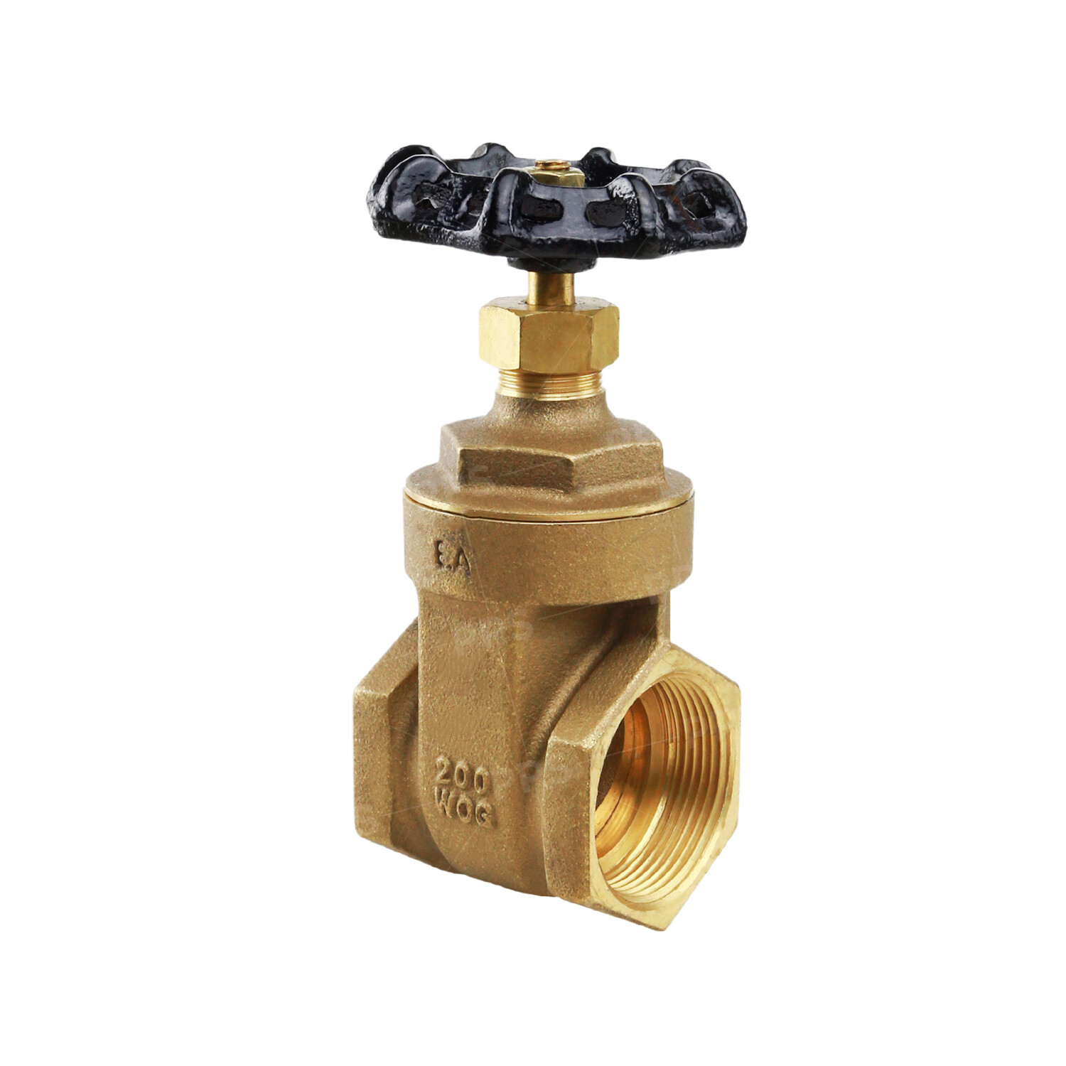 Midline Valve Heavy Duty Gate Valve with Wheel Handle, FIP, Cast Brass (5 Pack) gallery