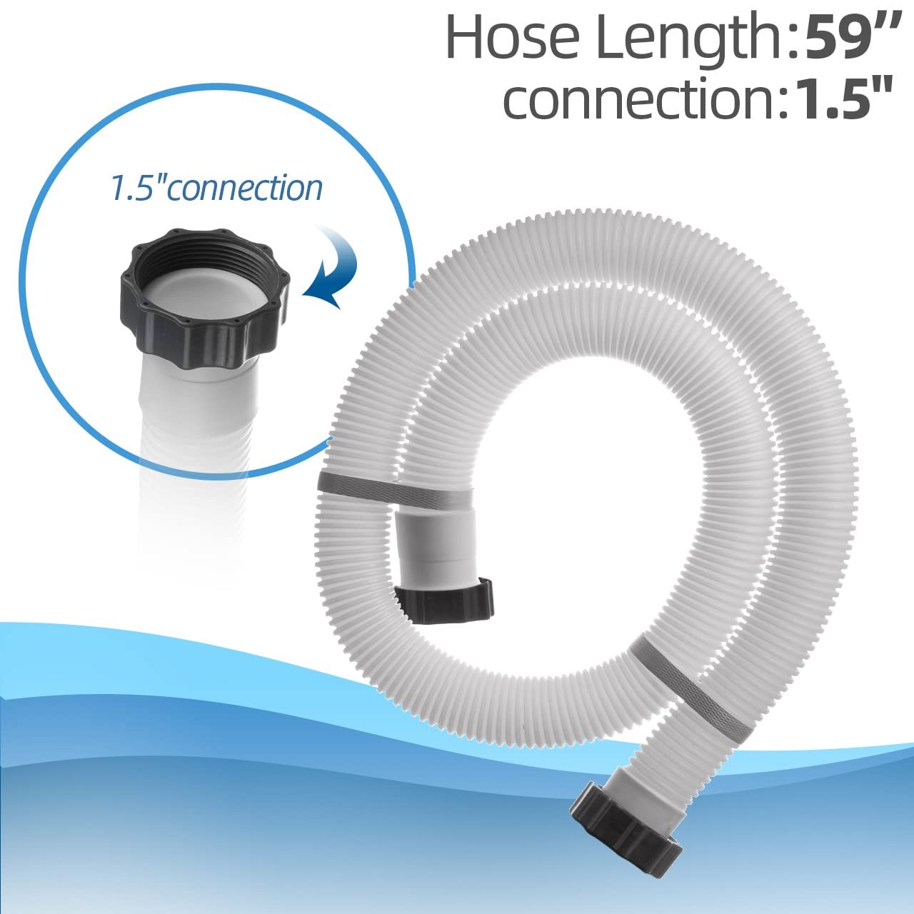 1.5" Pool Pump Hose for Intex Sand Filter Pumps & Saltwater Systems, 29060E P... gallery