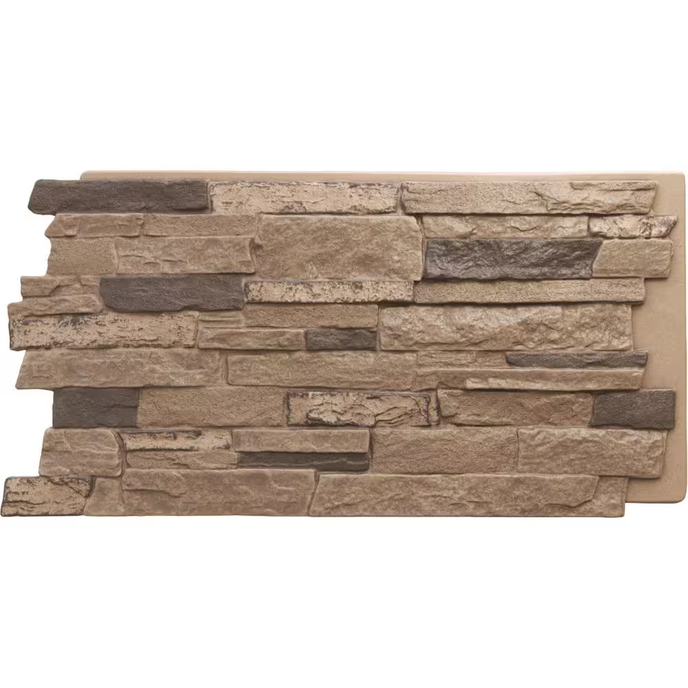 49 In. X 25-1/2 In. Acadia Ledge Stacked Stone, Stonewall Faux Stone Siding Pane gallery