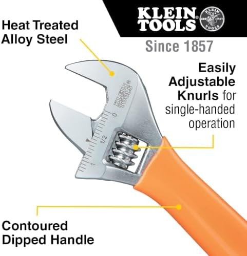 Klein Tools O5076 Adjustable Wrench, Precision Forged 1 1/2-Inch Extra-Capaci... gallery