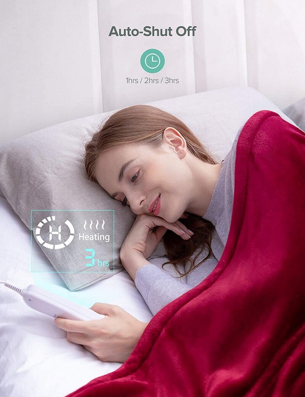 Sable BD038 Washable Electric Heated Blanket Throw 50"x60" (OPEN BOX) EPS20 gallery