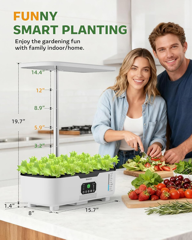 Misting Hydroponic Growing System Kit 15-Pods Indoor Smart Herb Garden Planter w gallery