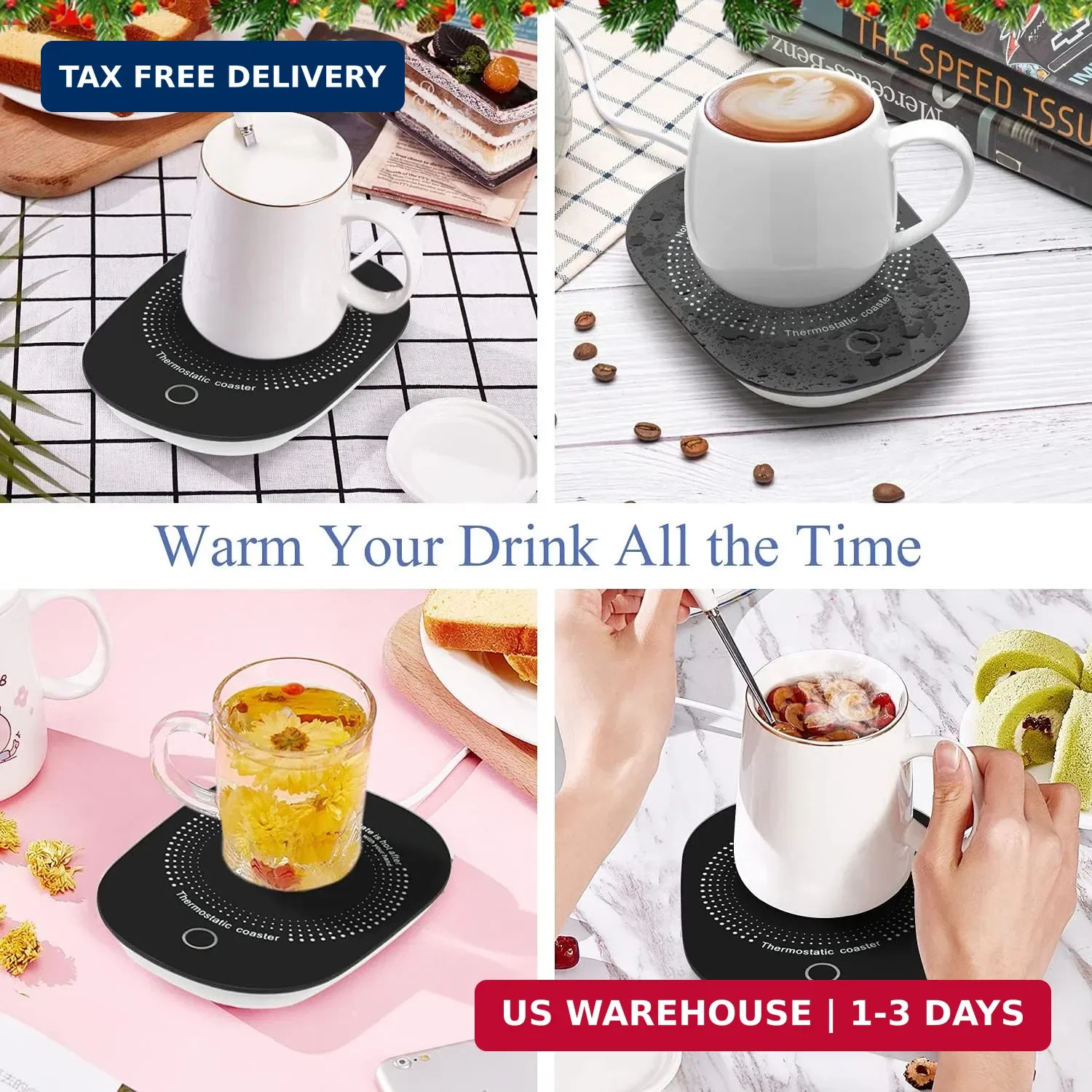 Coffee Mug Warmer for Desk with Auto Shut Off, Coffee Cup Warmer for Desk Office gallery