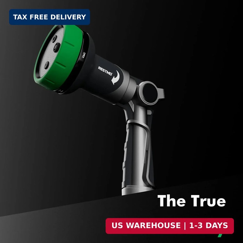 RESTMO Multi-Angle Garden Hose Nozzle with Sprinkler Function, Heavy Duty Water gallery