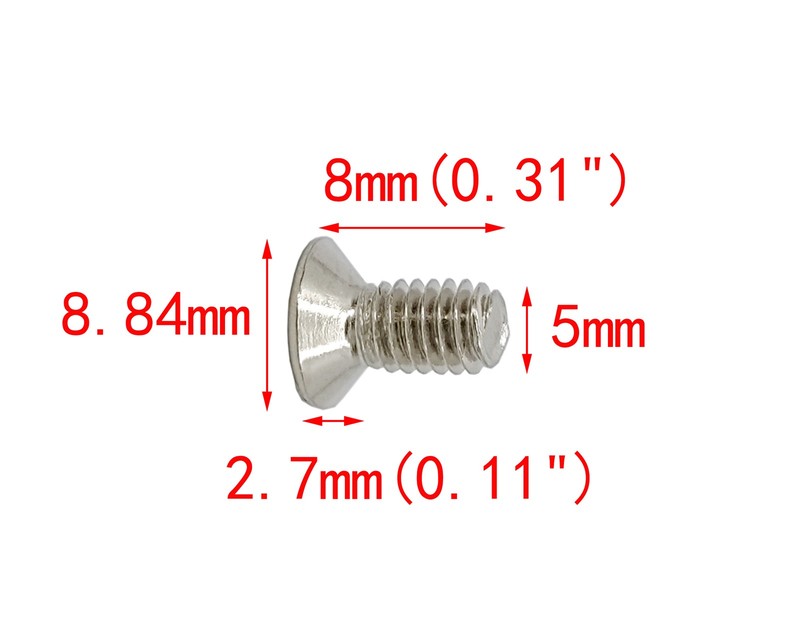100PK M5 X 8mm - Phillips Flat Head Machine Screw (Countersunk) Carbon Steel gallery