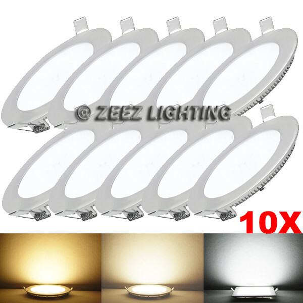 10X 15W 7" Round Cool White LED Recessed Ceiling Panel Down Light Bulb Slim Lamp gallery
