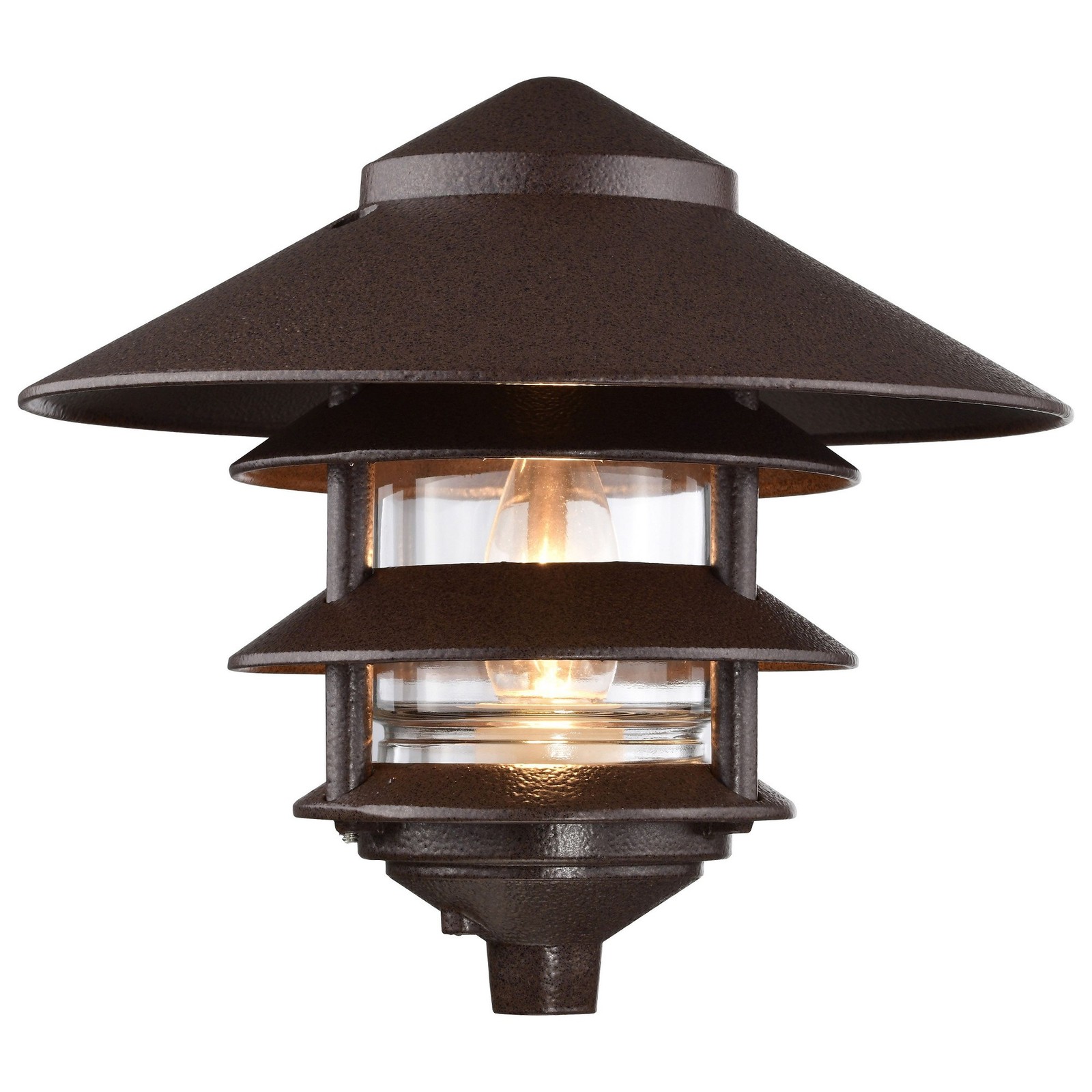 Used Nuvo Lighting SF76/637 One Light Outdoor 3 Louver Pagoda Light with Large gallery
