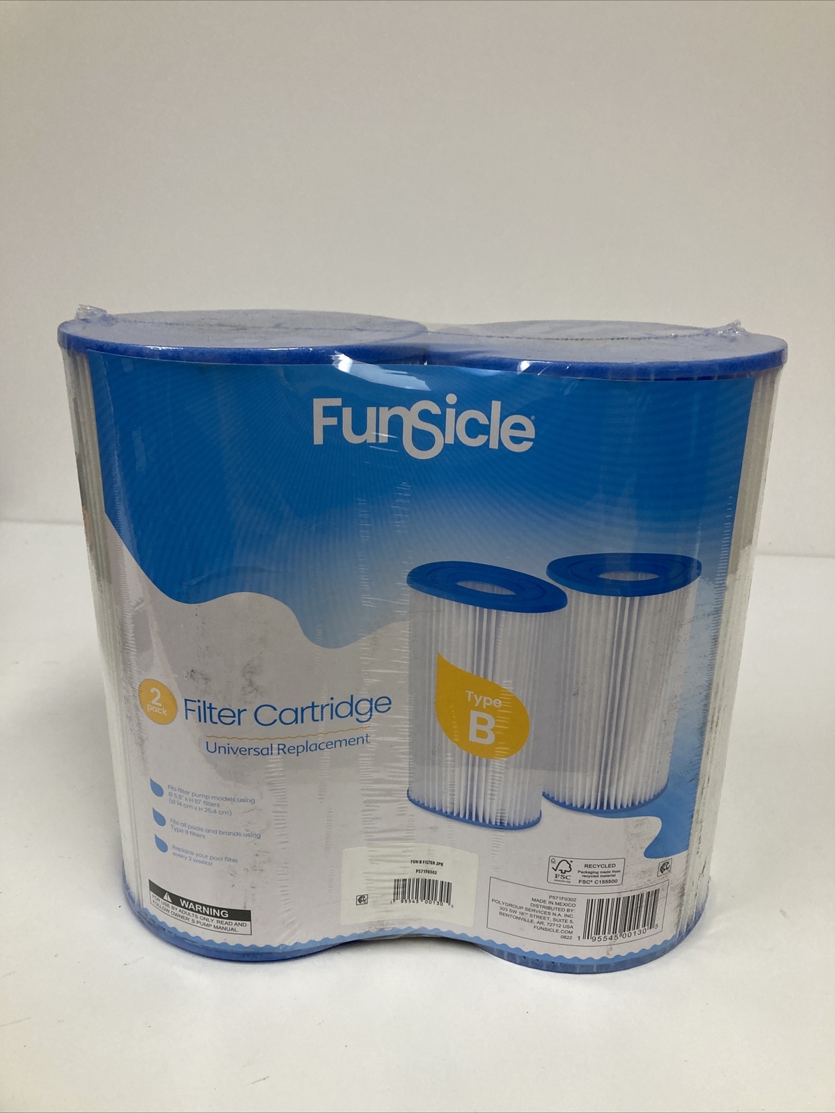 New Funsicle Type B Pool Filter Cartridge White, Adults Lot Of 8 gallery