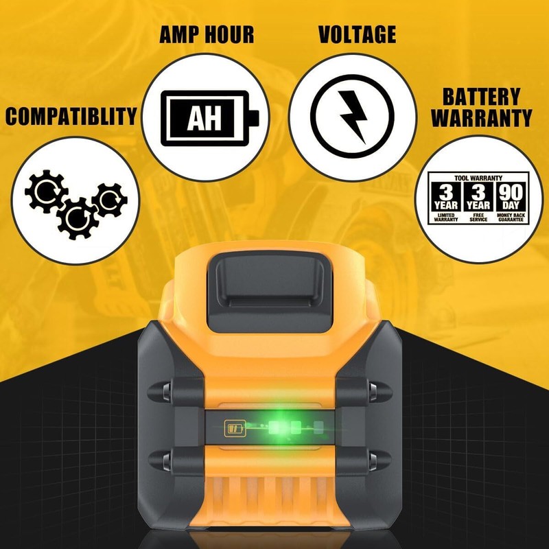 6 Pack DCB609-2 For DEWALT FLEXVOLT 20V/60V 12Ah 9Ah MAX Li-Ion Battery DCB606 gallery