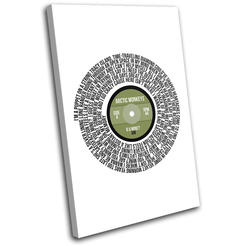 Arctic Monkeys R U Mine? Record Song Lyrics Vinyl Canvas Wall Art Picture Print gallery