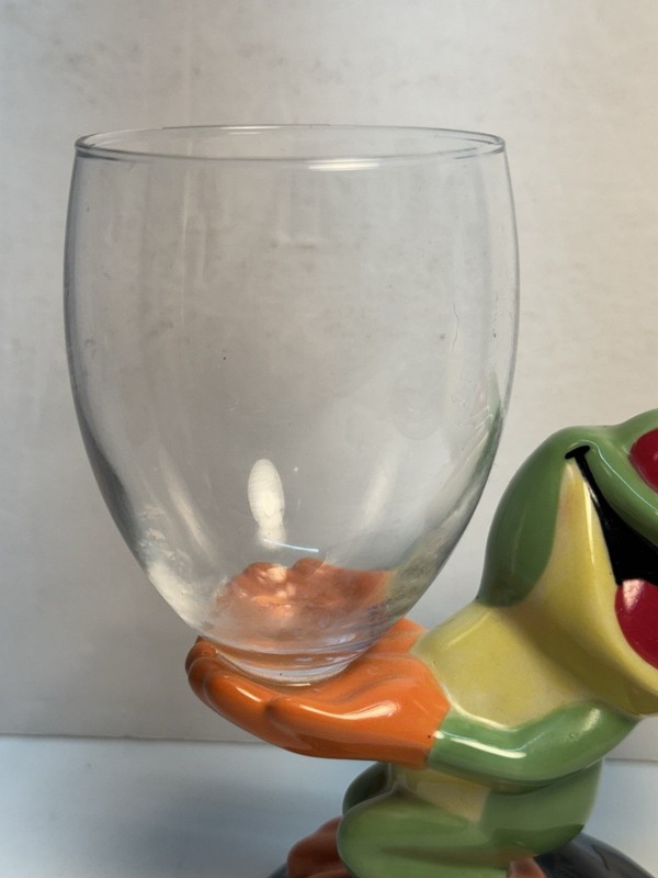 Rainforest Cafe Cha Cha Tree Frog Wine Glass Goblet gallery