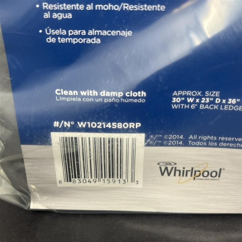 Whirlpool Plastic Washer/Dryer cover ( Gray ) W10214580RP gallery