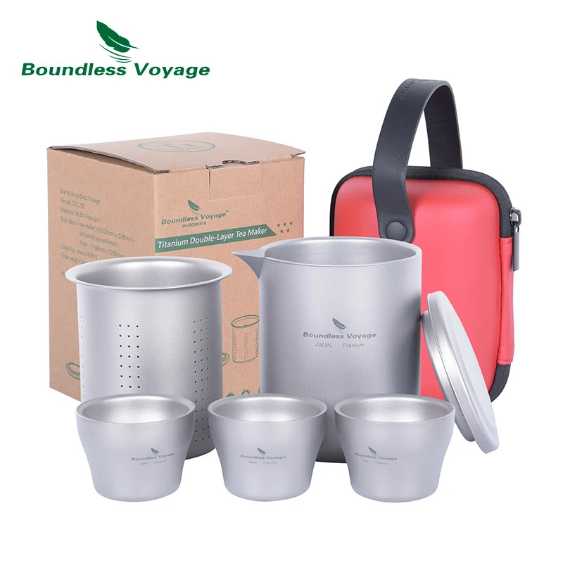 Boundless Voyage Titanium Tea Set Double-Walled Tea Maker Lightweight Teapot gallery
