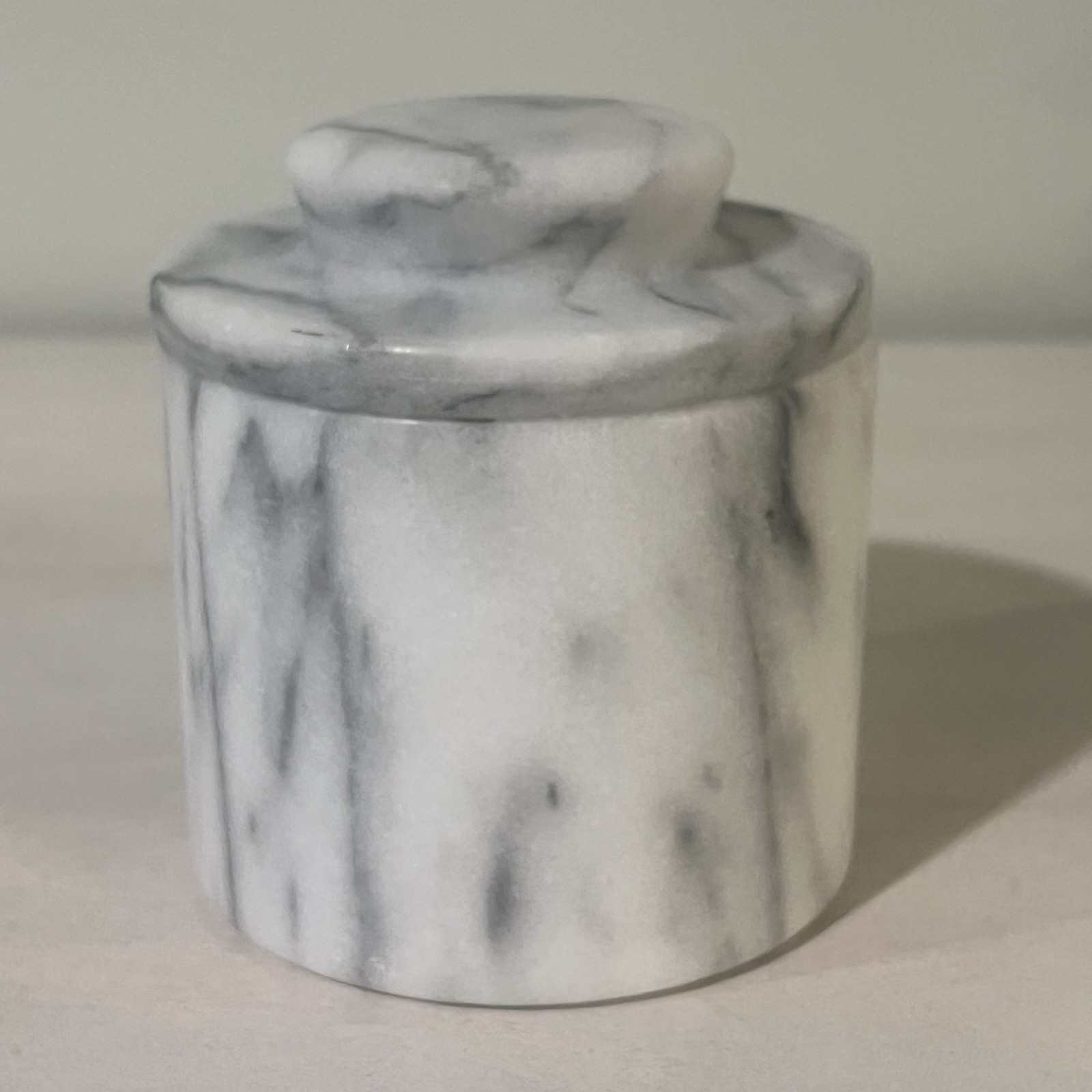 Marble Butter Bell Grey and White Handmade French Style Butter Crock Keeper gallery