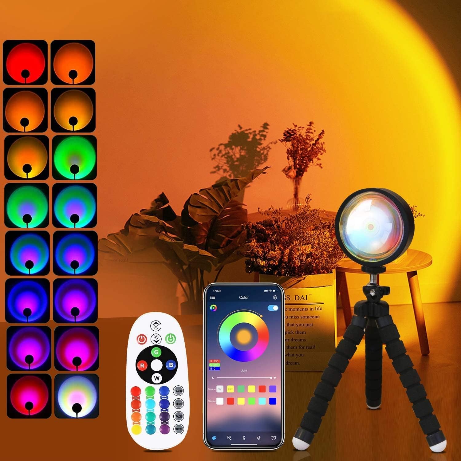 Sunset Projector Lamp, 16 Colors Changing with Remote & App Control, Night Li... gallery