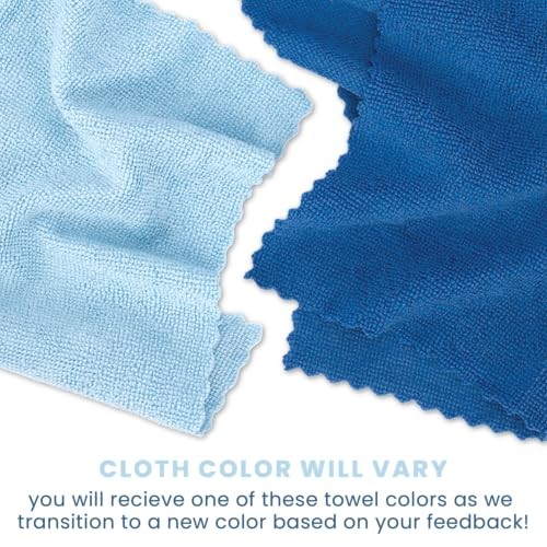 50 Pack Microfiber Cleaning Cloth with Box, Bulk Towels for Home, Blue gallery