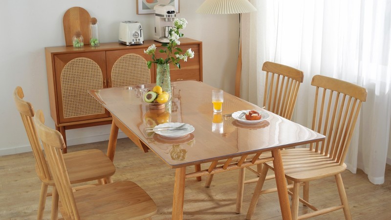 Clear Table Protector 44x72 Inch, 1.5mm Thick PVC, Rectangle Cover for Desk & Di gallery