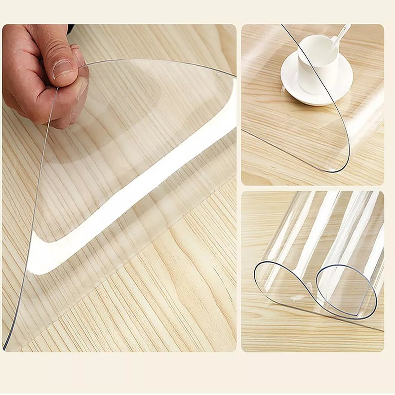 Premium Clear Plastic Vinyl Table Cover Tablecloth Protector - Sold Folded gallery